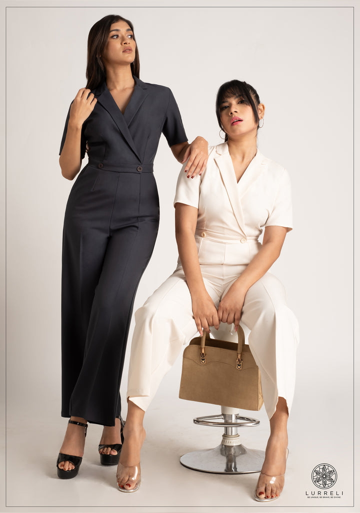 Lapel Color Jumpsuit – view 5 – Lurreli