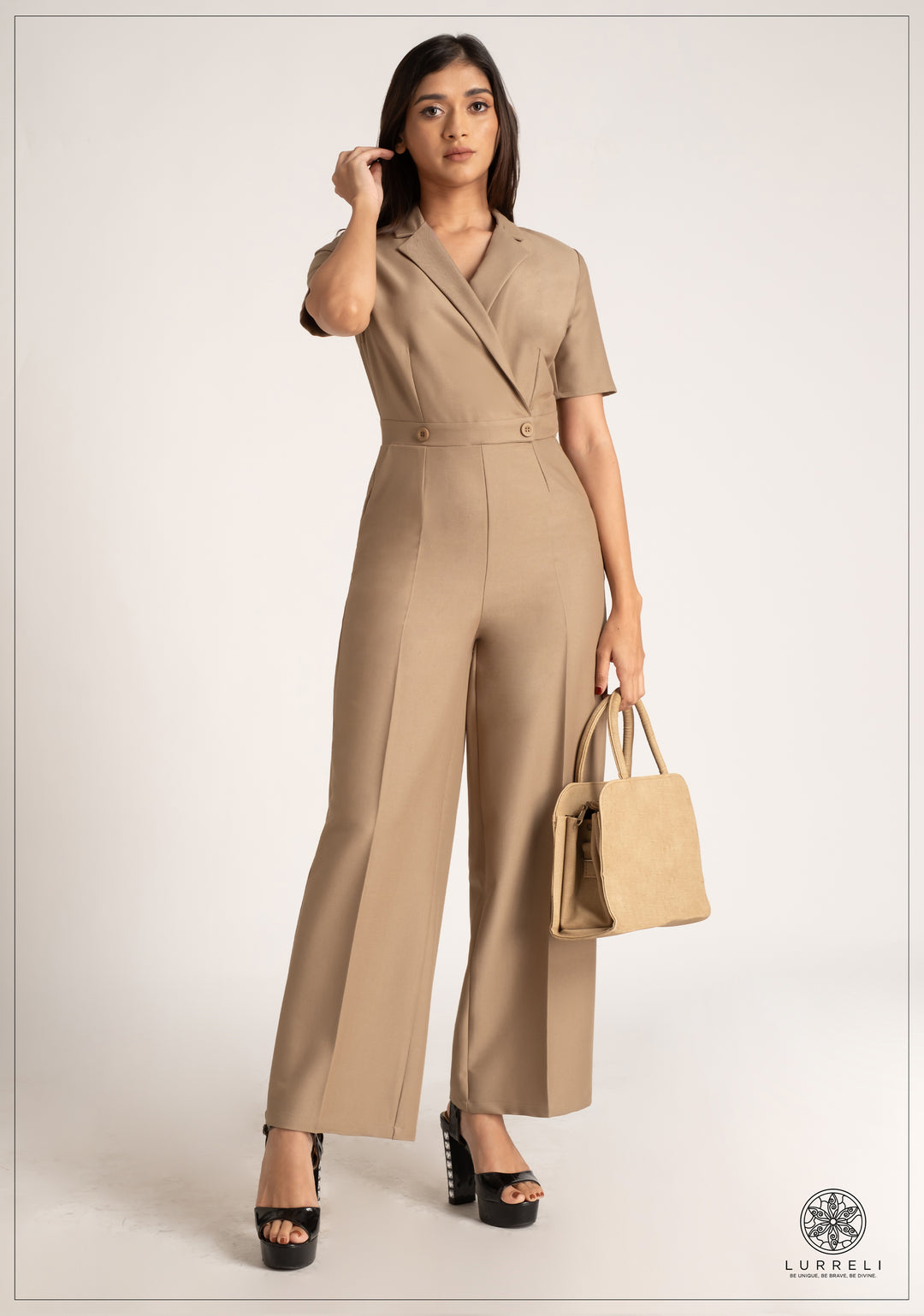Lapel Color Jumpsuit – view 12 – Lurreli