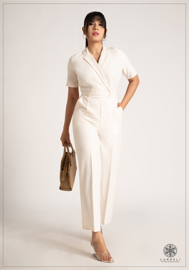 Lapel Color Jumpsuit – view 9 – Lurreli