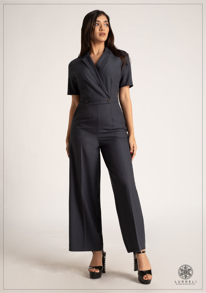 Lapel Color Jumpsuit – view 7 – Lurreli