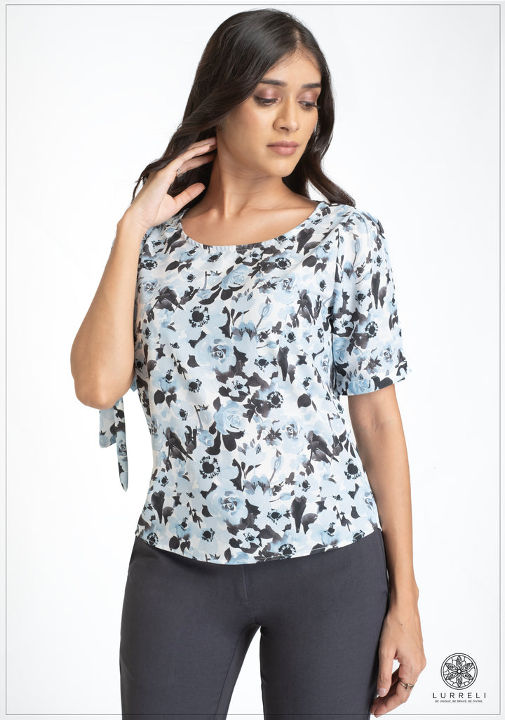 short sleeve Round Neck tops – view 1 – Lurreli