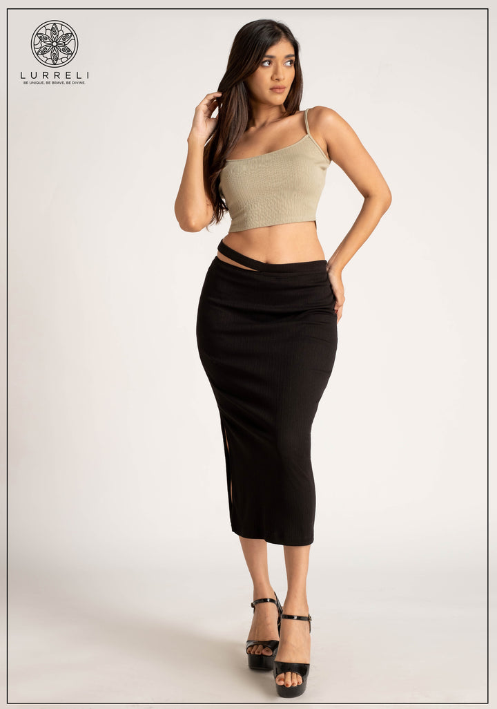 Strappy Rib Top – Light Green – Lurreli