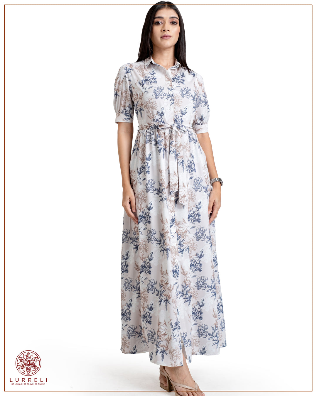 Floral Printed Button-Down Detail Maxi Dress – view 6 – Lurreli