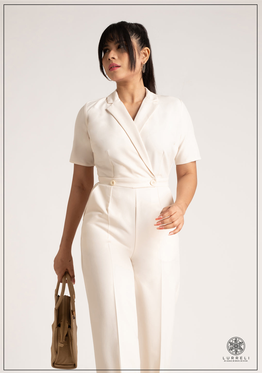 Lapel Color Jumpsuit – view 6 – Lurreli