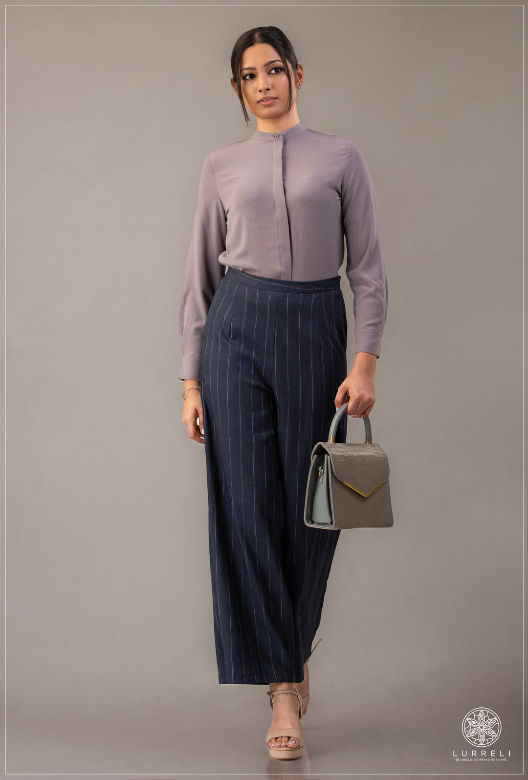 Chinese Collar Basic Blouse – view 6 – Lurreli