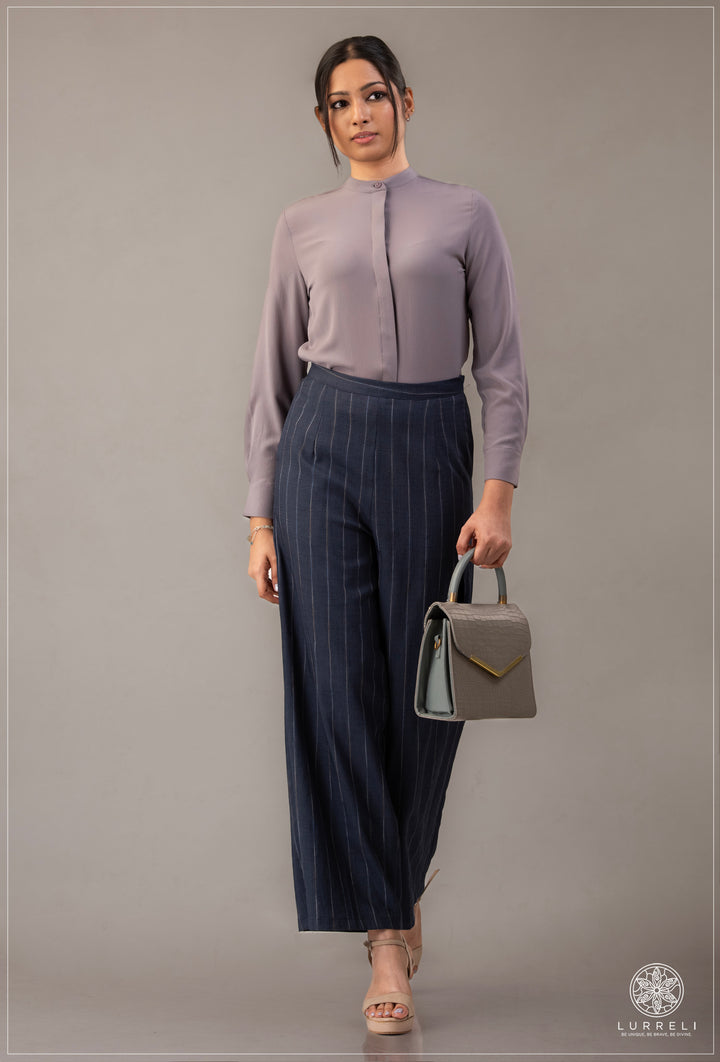 Chinese Collar Basic Blouse – view 6 – Lurreli