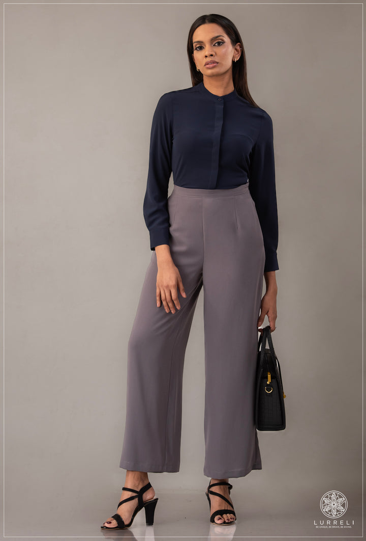 Chinese Collar Basic Blouse – view 8 – Lurreli