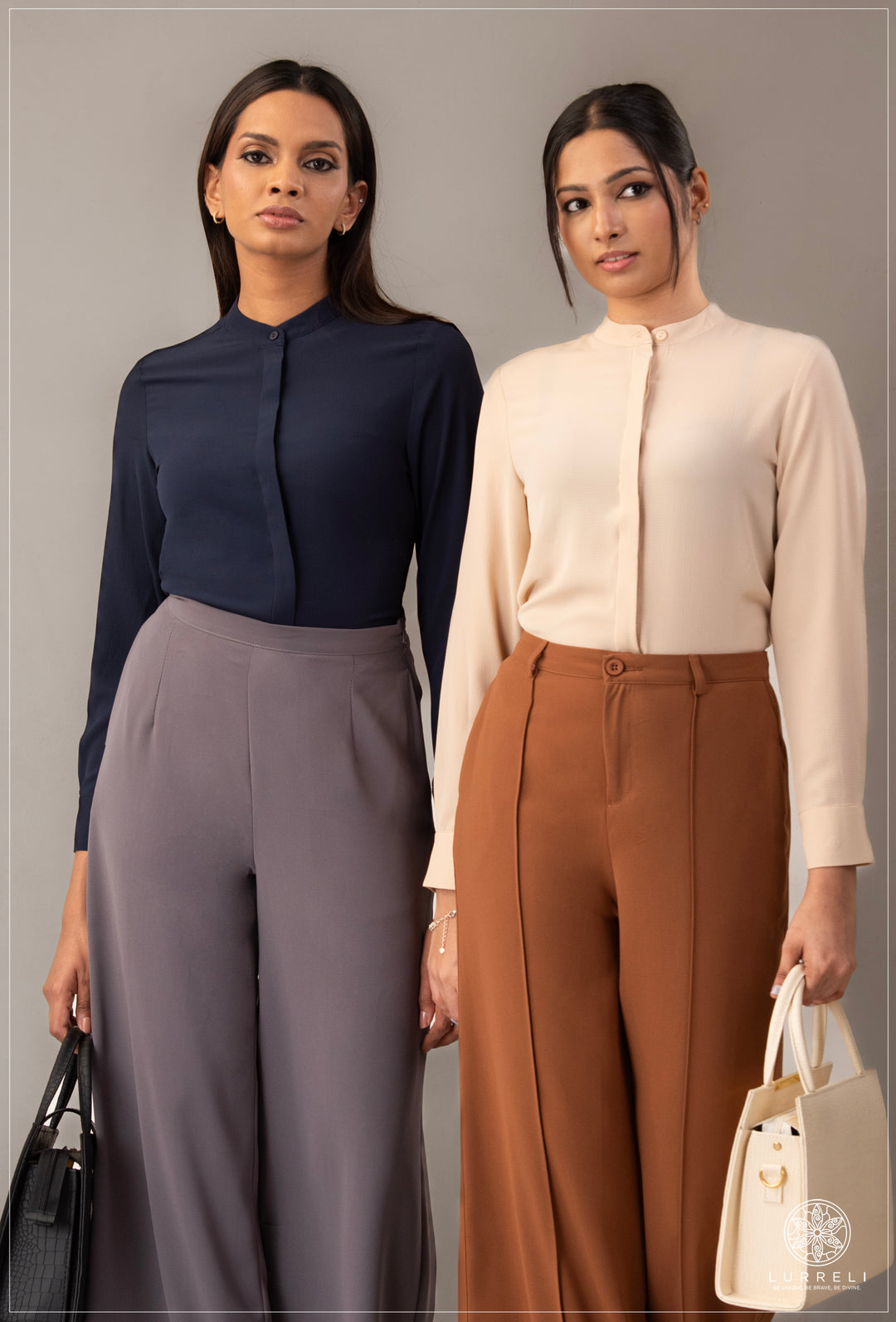 Chinese Collar Basic Blouse – view 5 – Lurreli