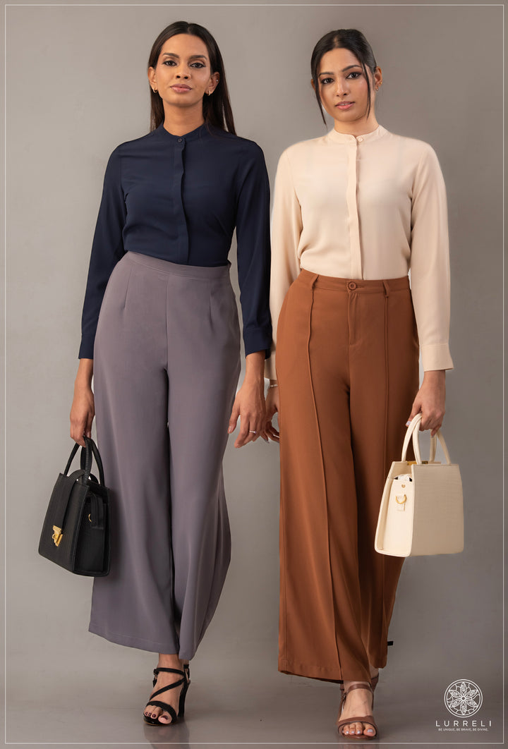 Chinese Collar Basic Blouse – view 1 – Lurreli