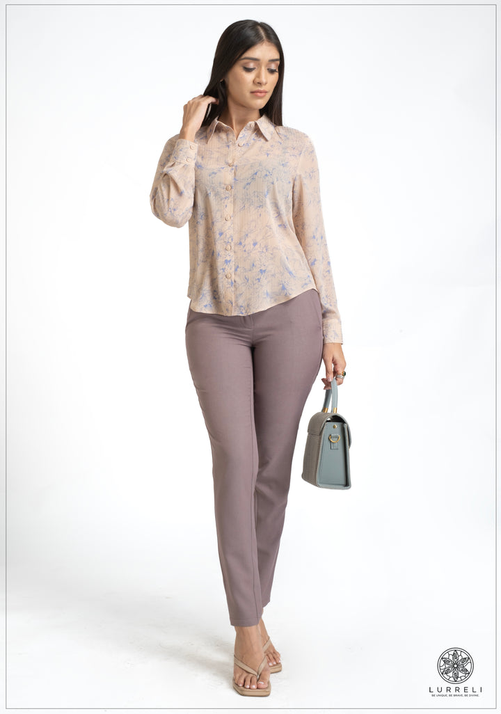 Straight-Cut Workwear Pant – Purple – Lurreli