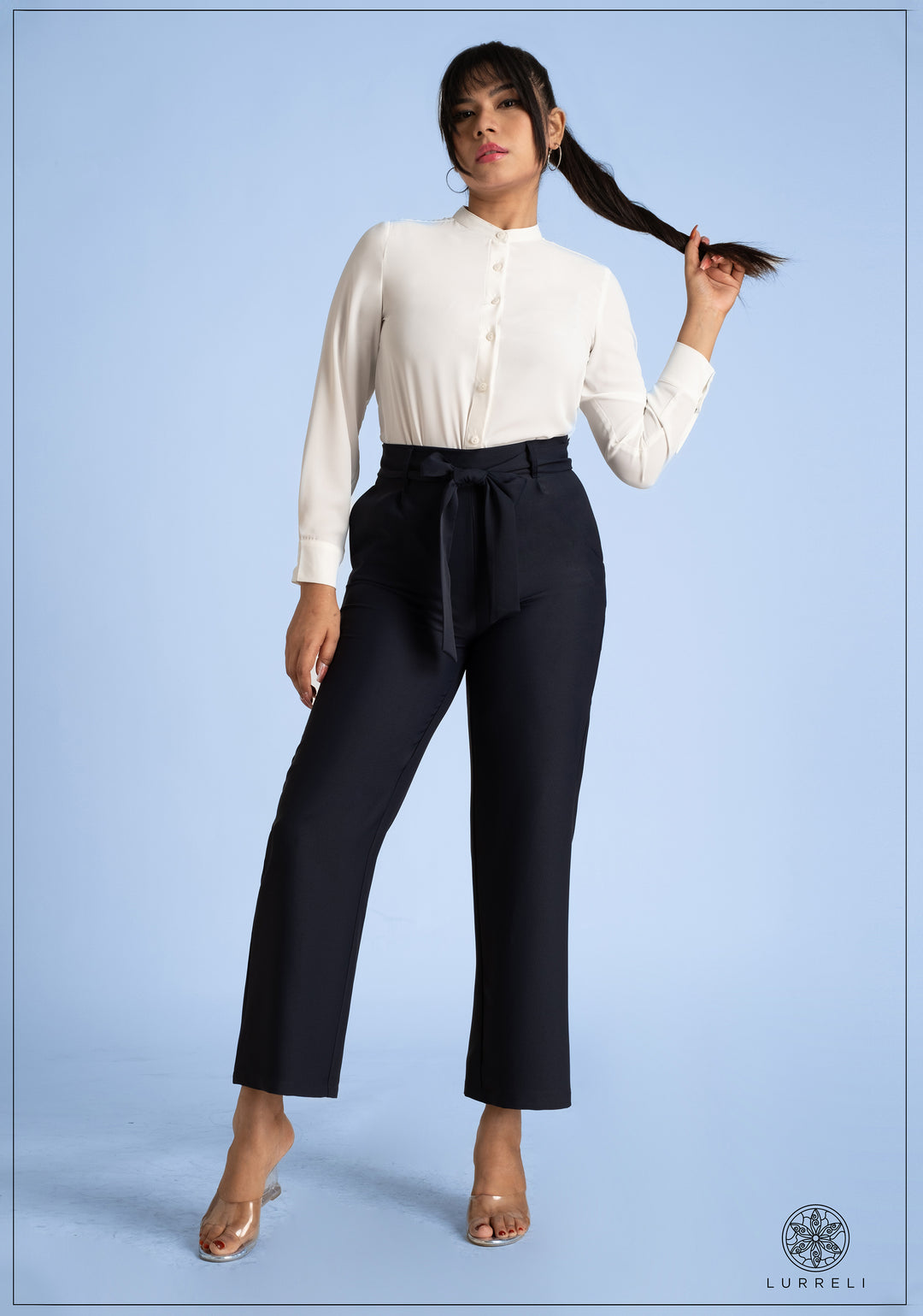 Chinese Collar Long Sleeve Top – view 3 – Lurreli