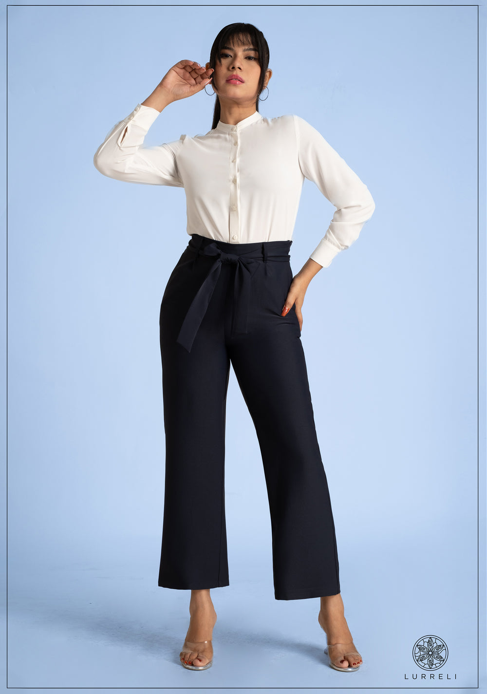 Chinese Collar Long Sleeve Top – view 2 – Lurreli