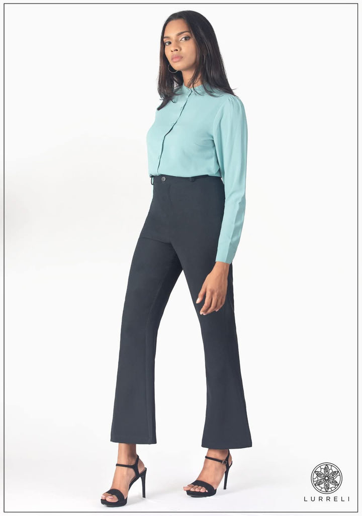 Chinese Collar Long Sleeve Top – Mint – Lurreli
