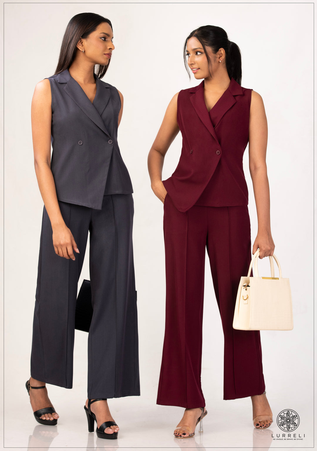 Tailored, double-breasted sleeveless vest – view 7 – Lurreli