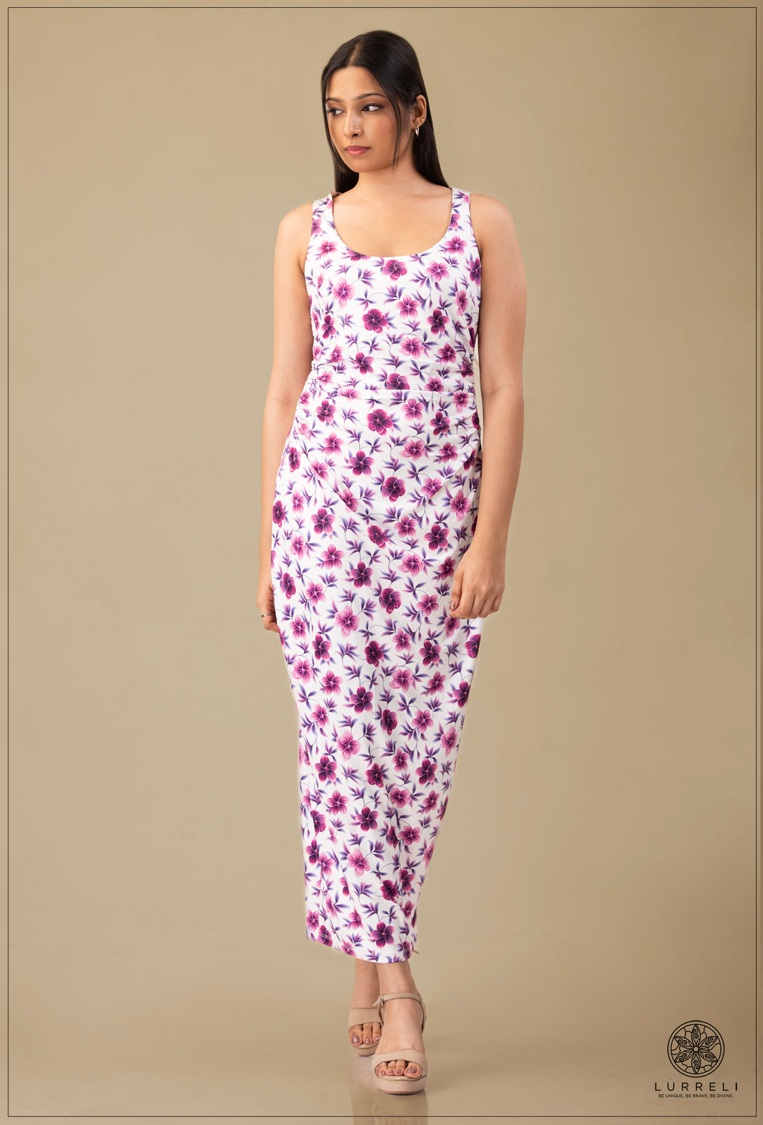 "Floral Printed Maxi Dress'' – view 5 – Lurreli