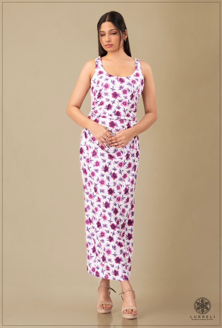 "Floral Printed Maxi Dress'' – view 2 – Lurreli