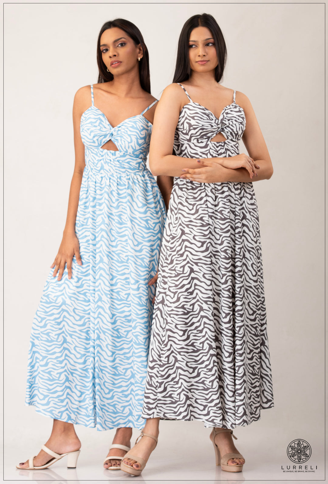 Maxi dresses with a cut-out tie front – view 3 – Lurreli