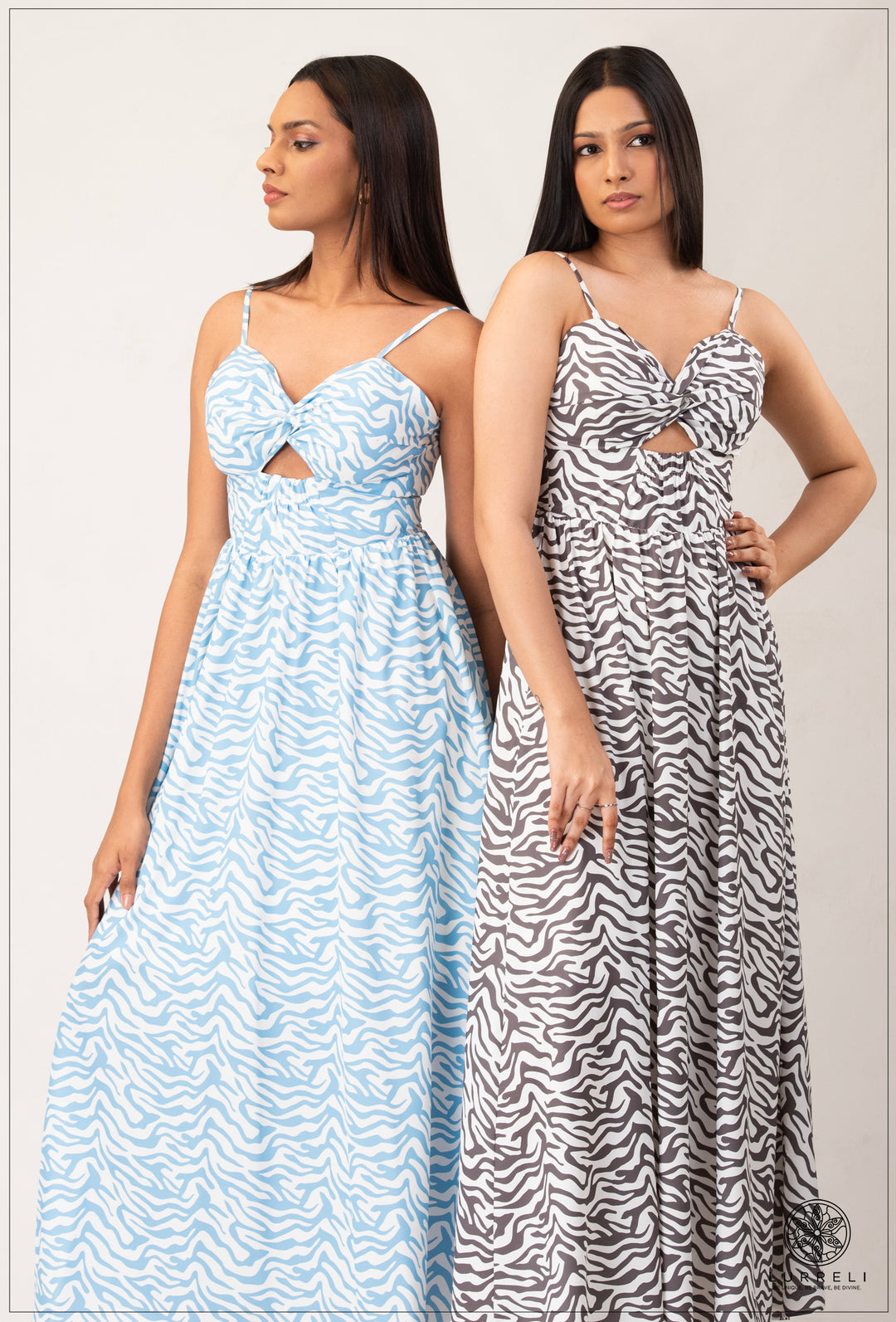 Maxi dresses with a cut-out tie front – view 1 – Lurreli
