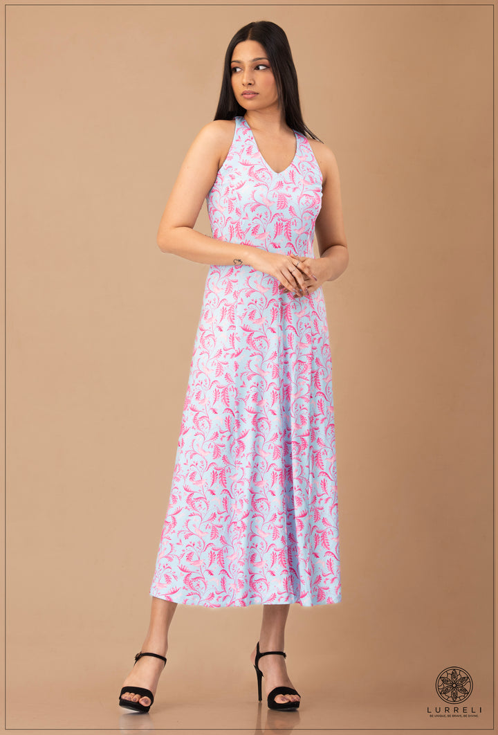 Leaf Printed Midi Dress – view 7 – Lurreli