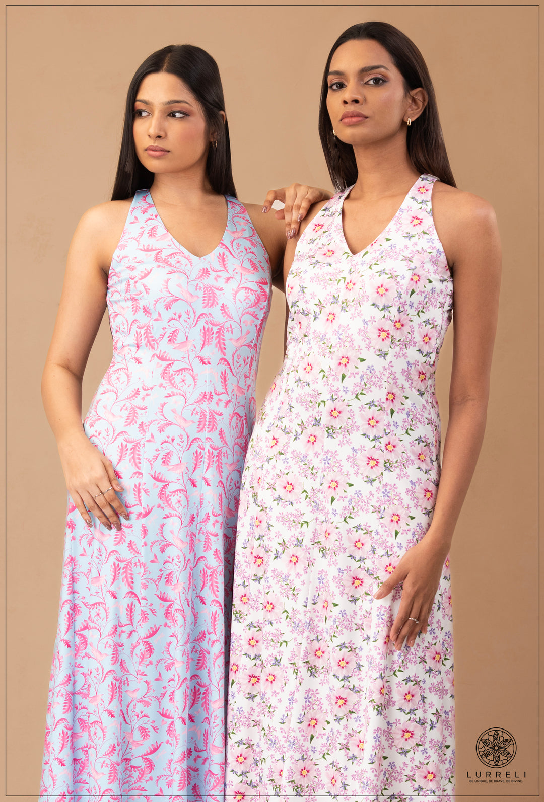 Leaf Printed Midi Dress – view 3 – Lurreli