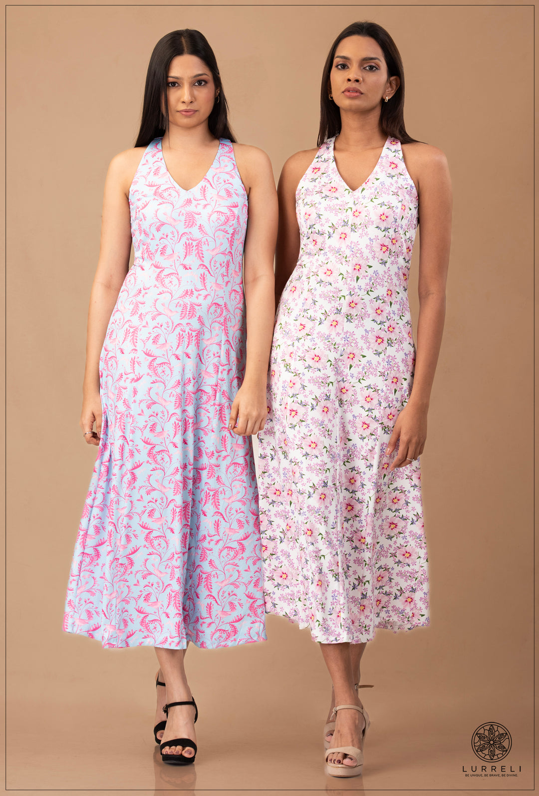 Leaf Printed Midi Dress – view 6 – Lurreli
