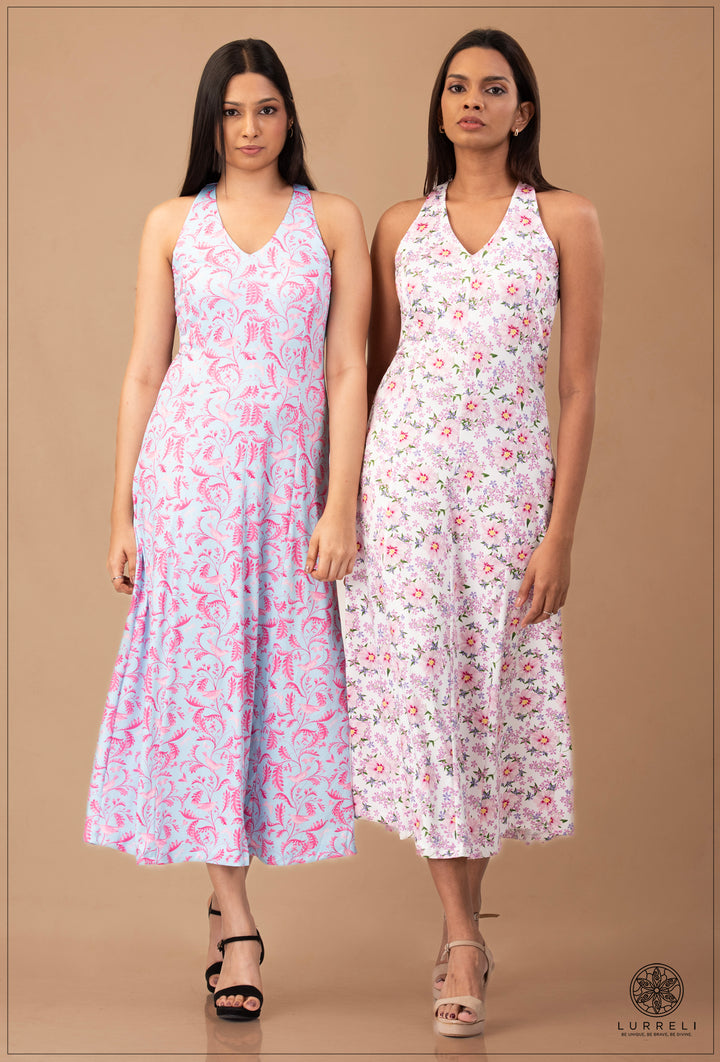 Leaf Printed Midi Dress – view 6 – Lurreli