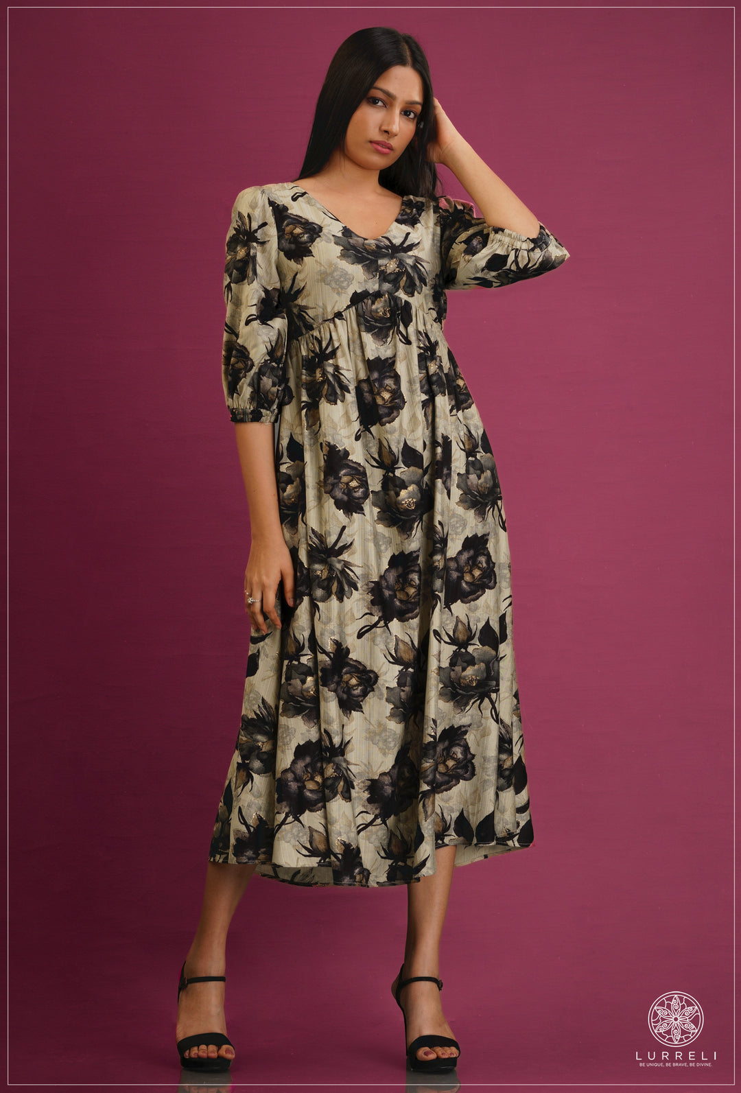 Similar floral dresses – Black – Lurreli