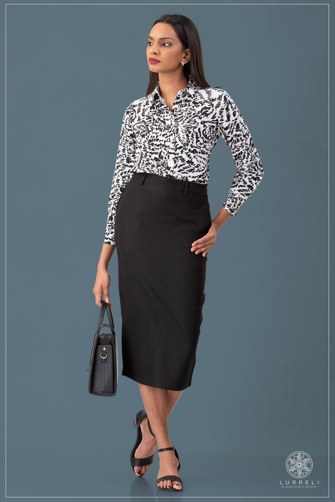 Printed Work Wear Blouse – view 5 – Lurreli