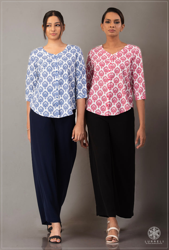 V Neck Casual Wear Top – view 1 – Lurreli