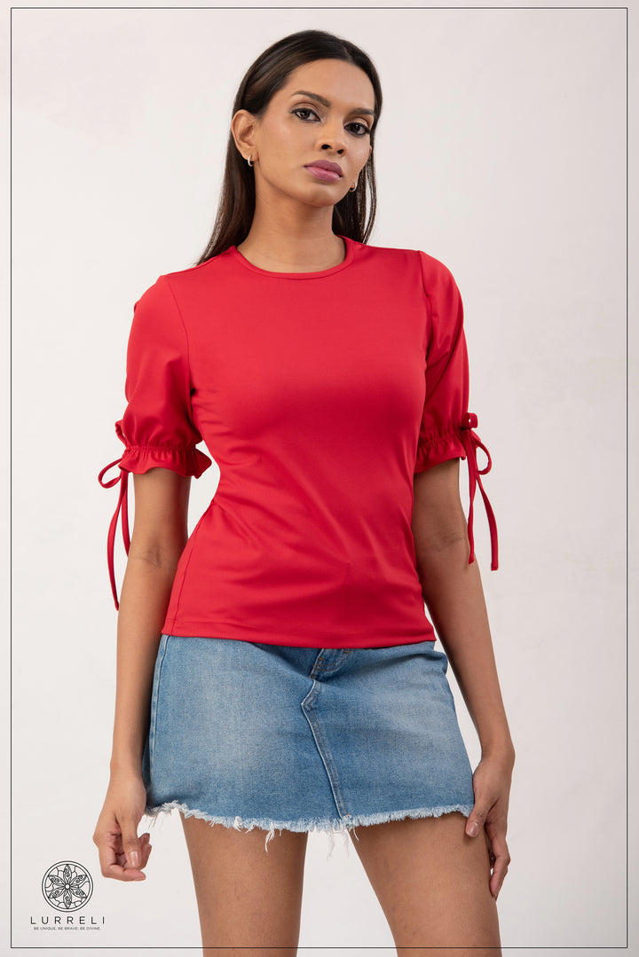 short-sleeved top – Red – Lurreli