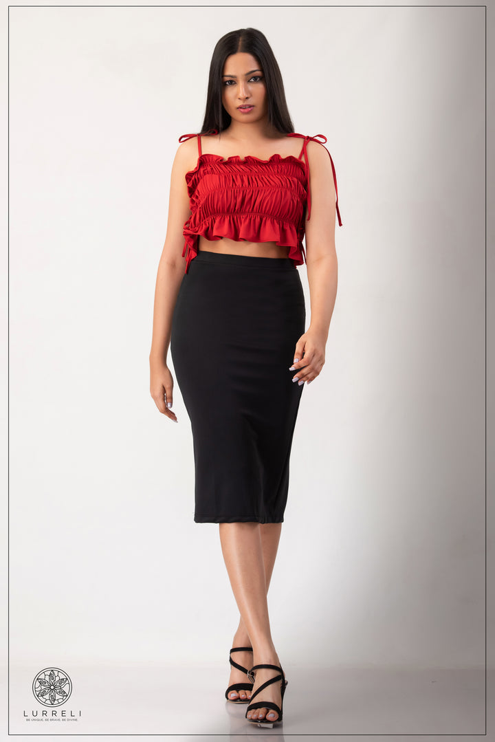 Ruffled crop top – view 8 – Lurreli