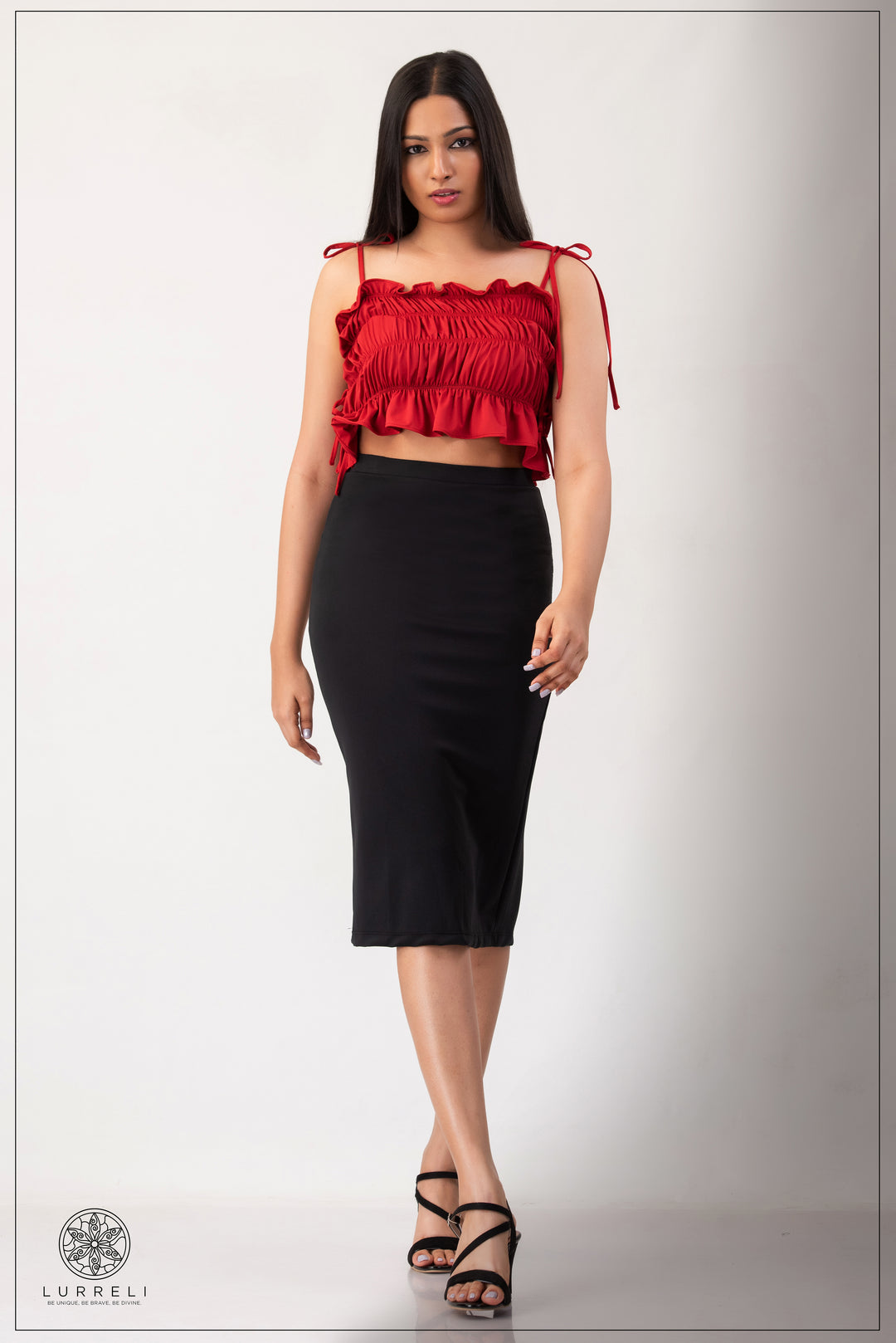 Pencil Midi Skirt – Black – Lurreli
