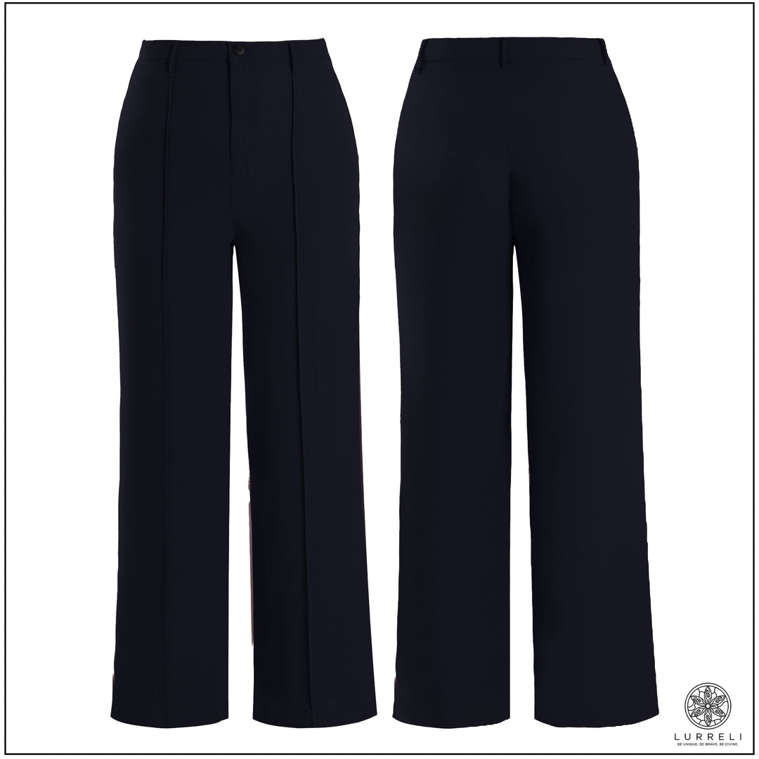 Front Pleated Workwear Pant – Black – Lurreli