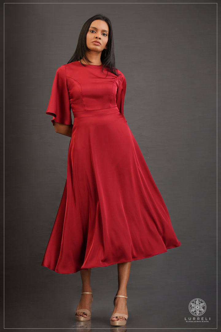 Gwen Maxi Dress – Maroon – Lurreli