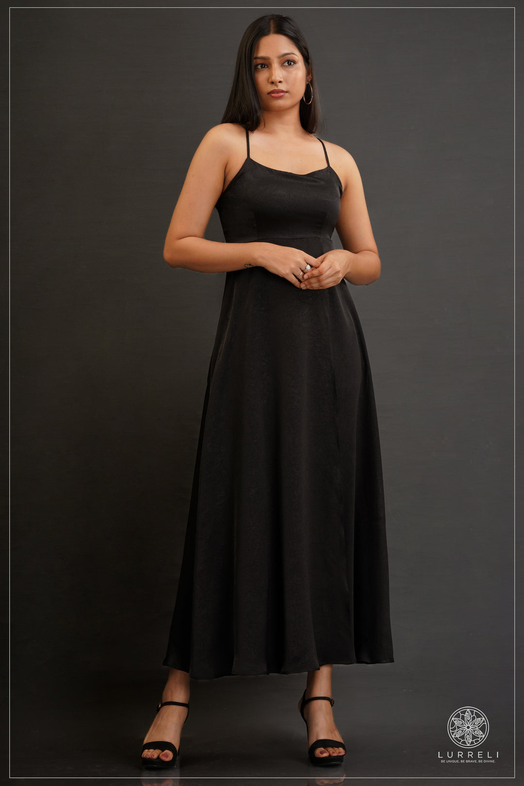 "Evening Strappy Dress" – Black – Lurreli