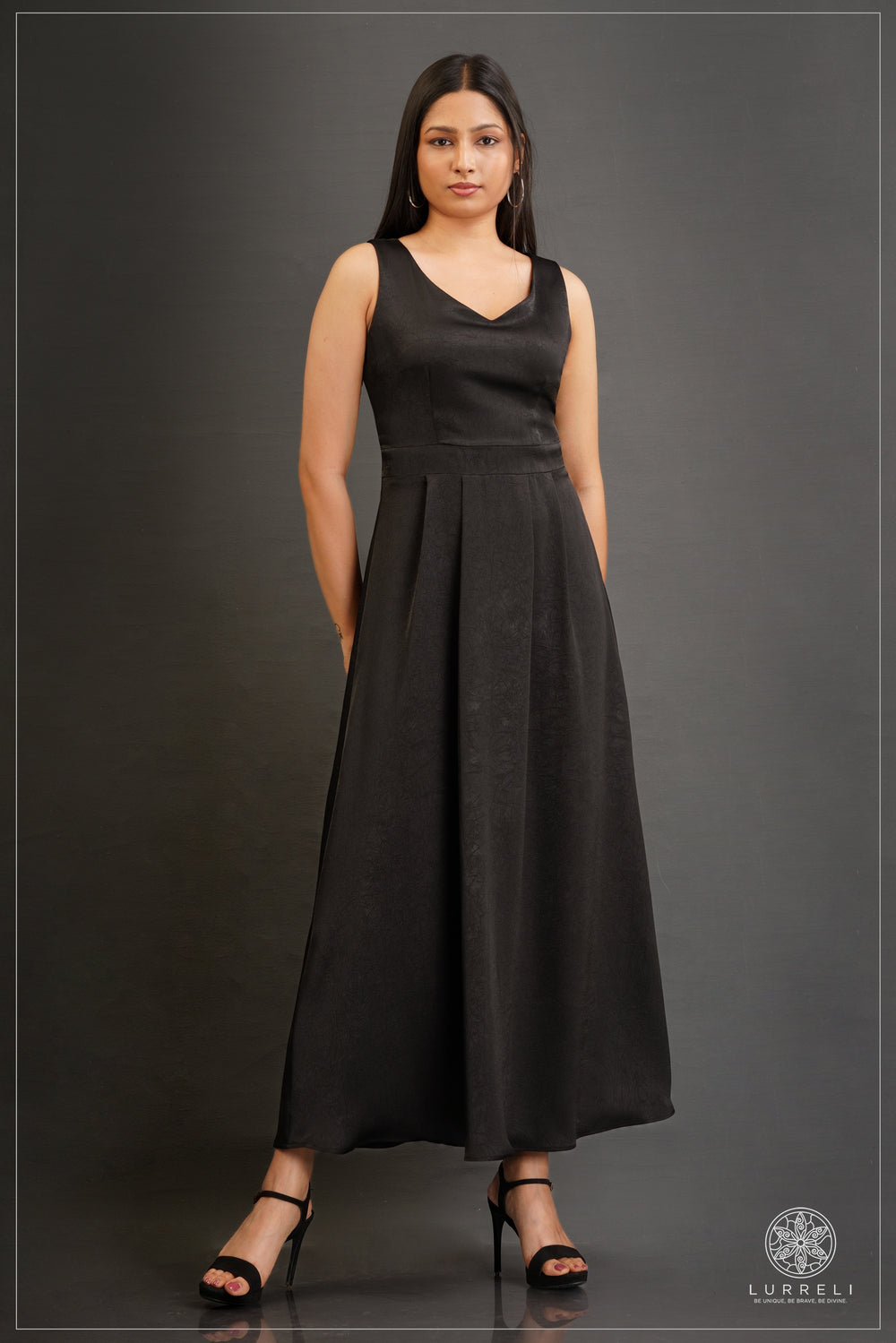 sleeveless maxi dress – Black – Lurreli