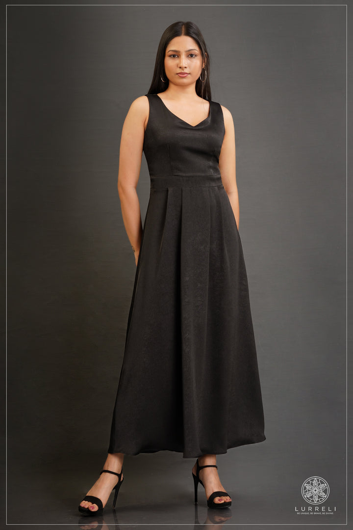 sleeveless maxi dress – Black – Lurreli