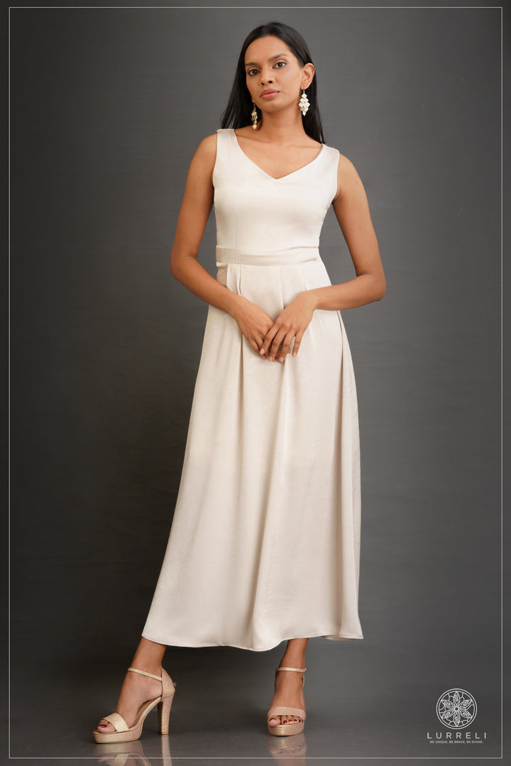 sleeveless maxi dress – Beige – Lurreli