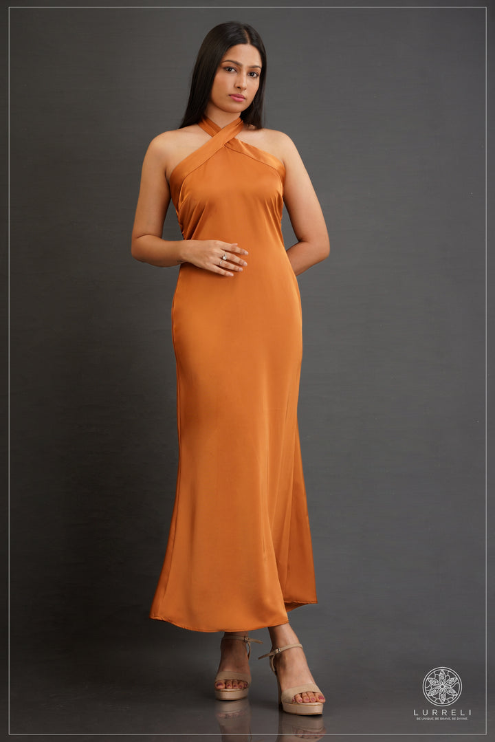 Cross Neck Detail Evening Dress – view 6 – Lurreli