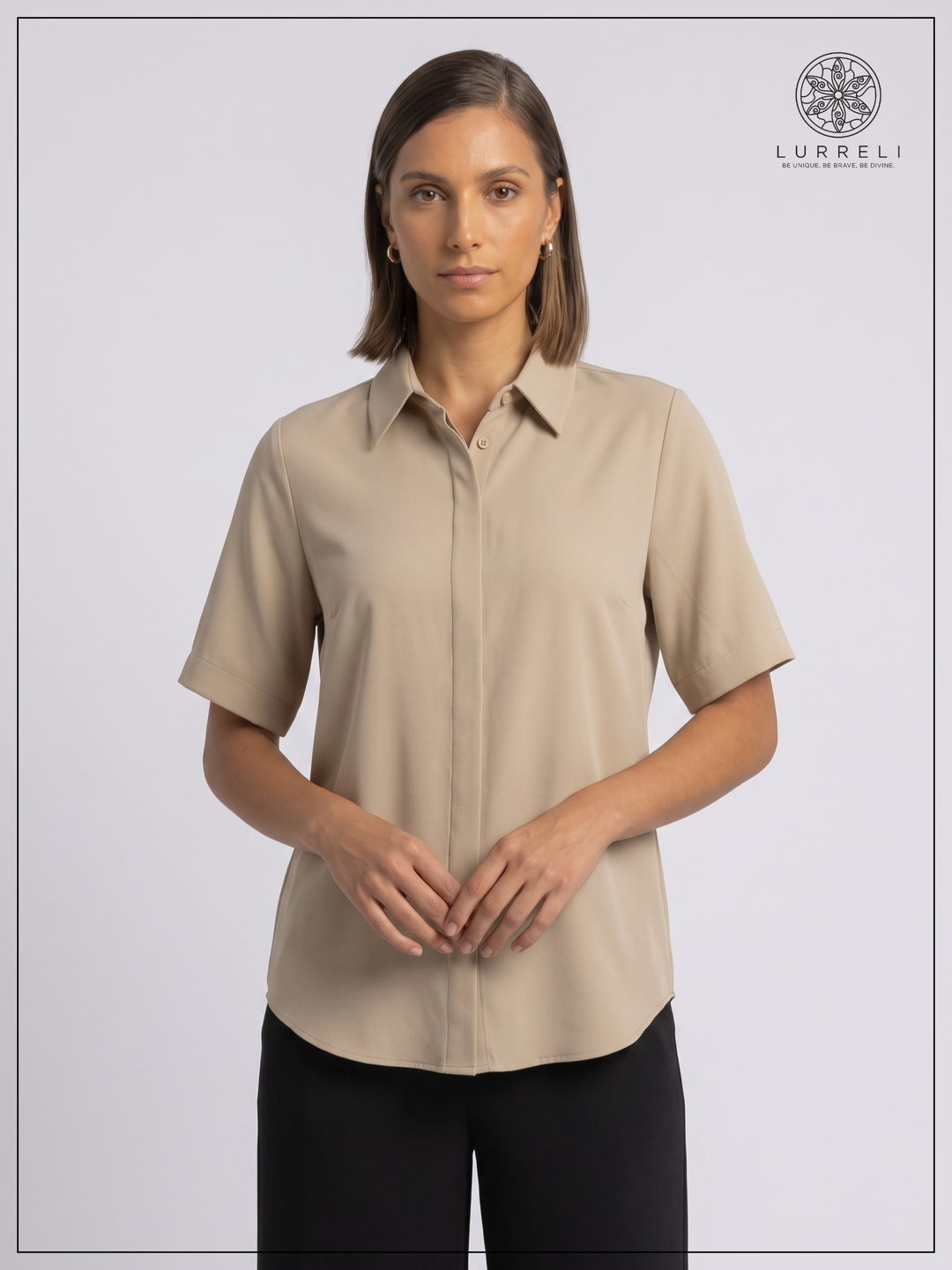 Urban Muse Workwear Dress – Beige – Lurreli