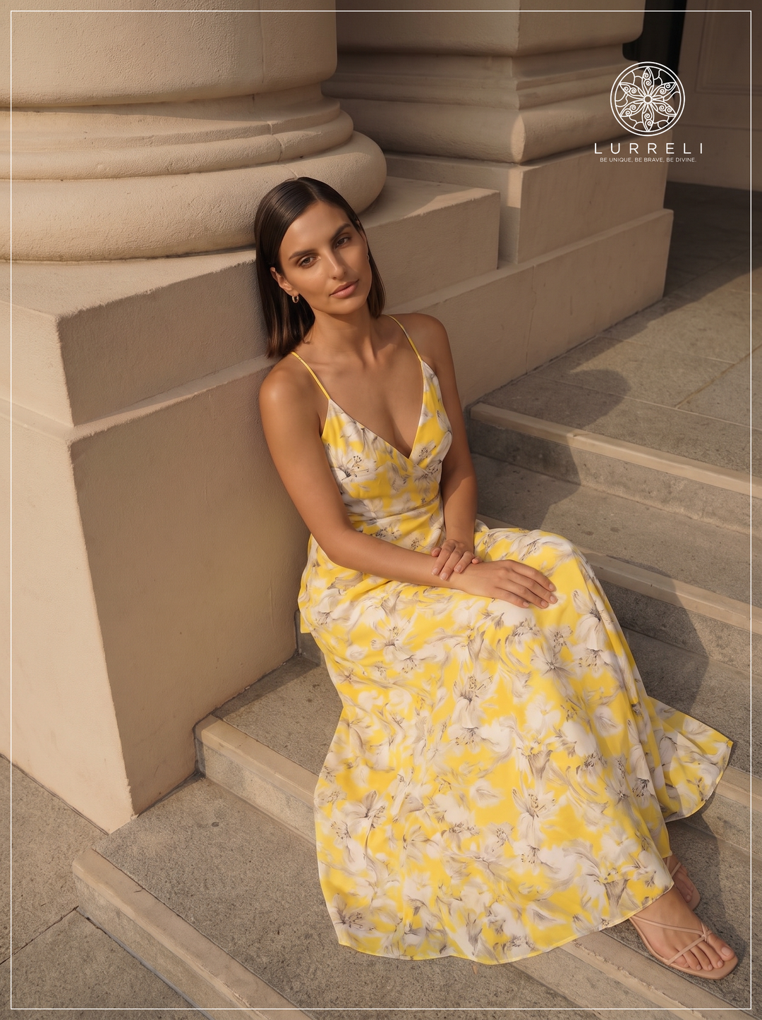 Floral Crossback Maxi Dress – view 3 – Lurreli