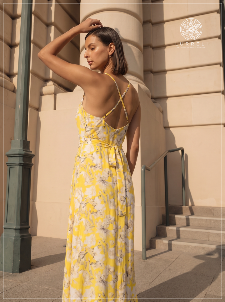 Floral Crossback Maxi Dress – view 5 – Lurreli