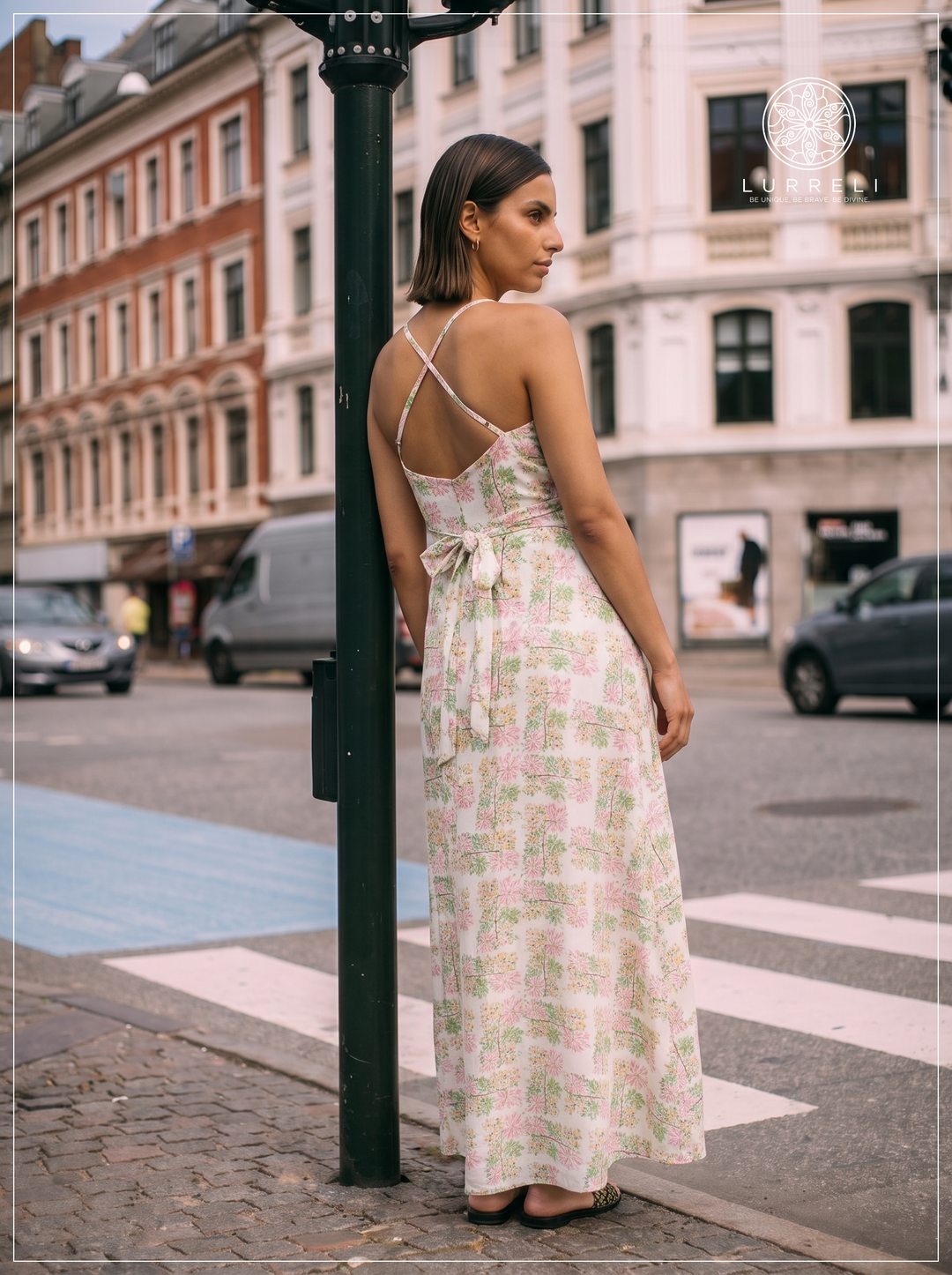 Floral Crossback Maxi Dress – view 6 – Lurreli
