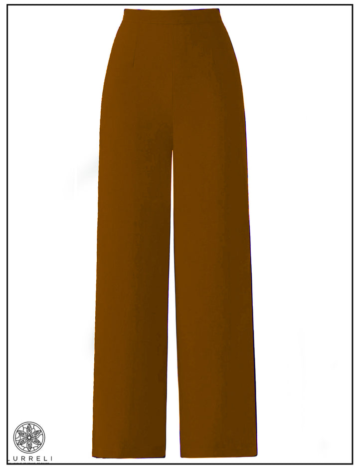 Flared Leg Work Pant – Brown – Lurreli