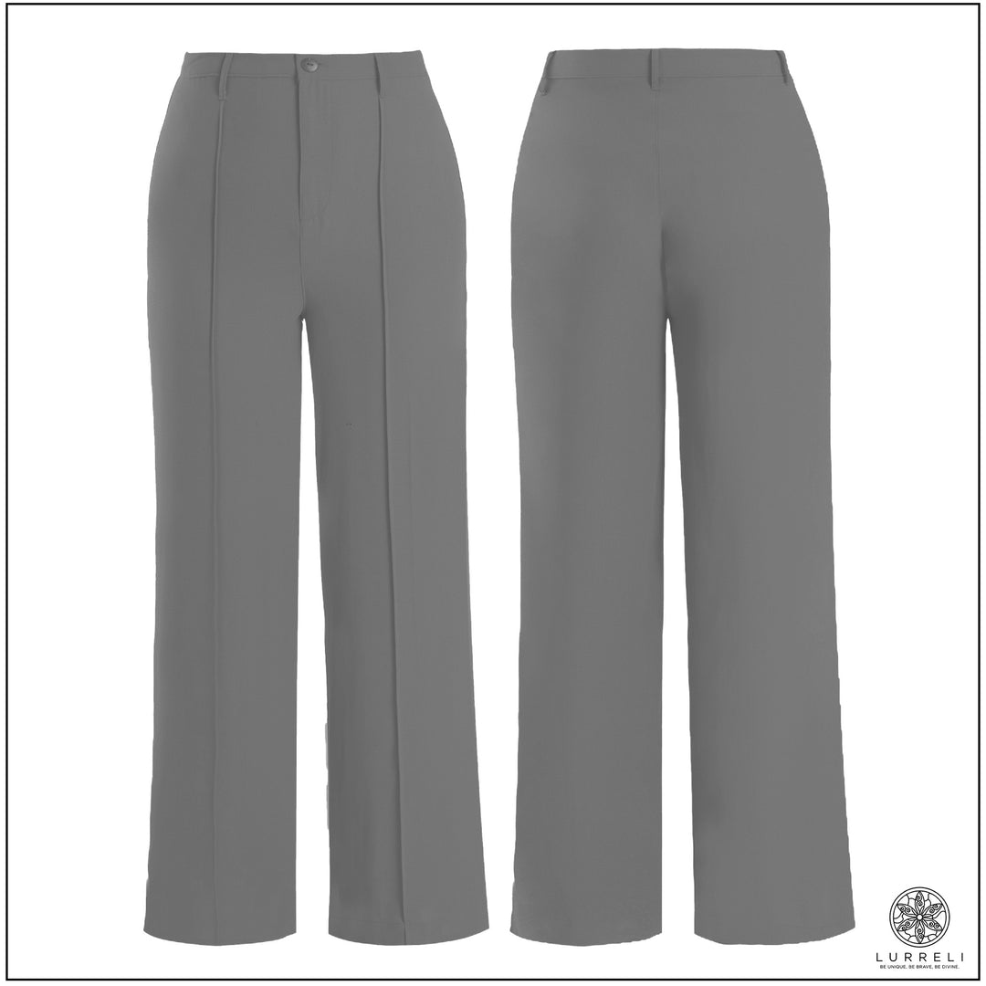 Front Pleated Workwear Pant – Gray – Lurreli