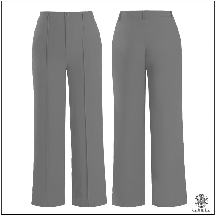 Front Pleated Workwear Pant – Gray – Lurreli