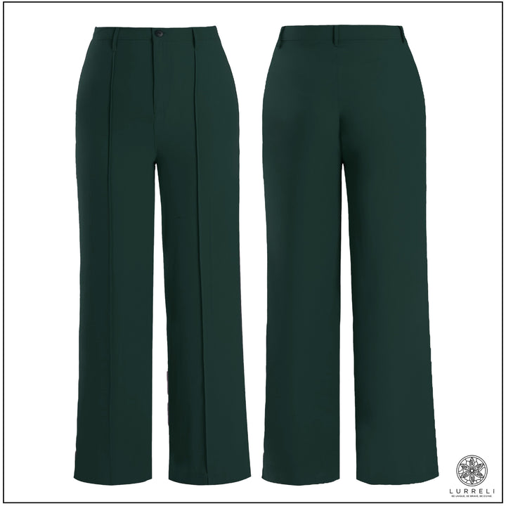 Front Pleated Workwear Pant – Green – Lurreli