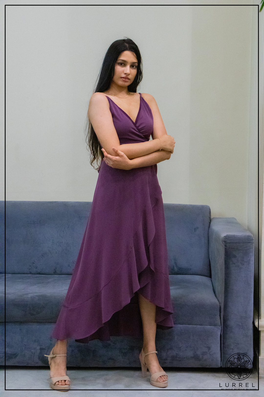 Noah Strappy Dress – Magenta – Lurreli