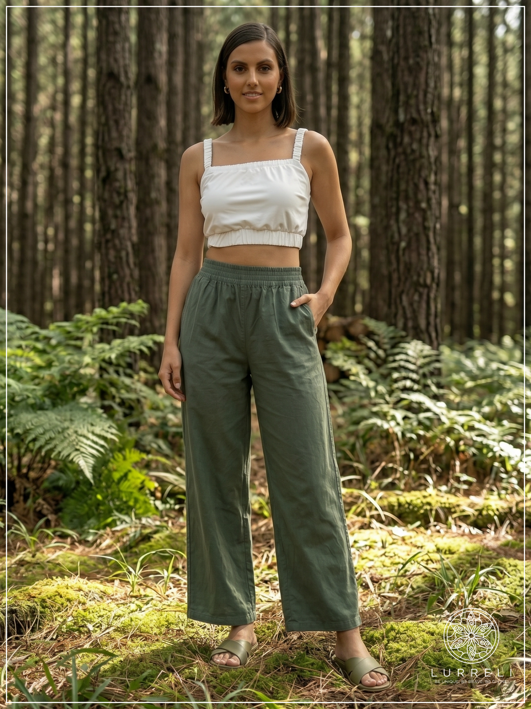 Casual Linen Wide-Leg Pants – view 10 – Lurreli