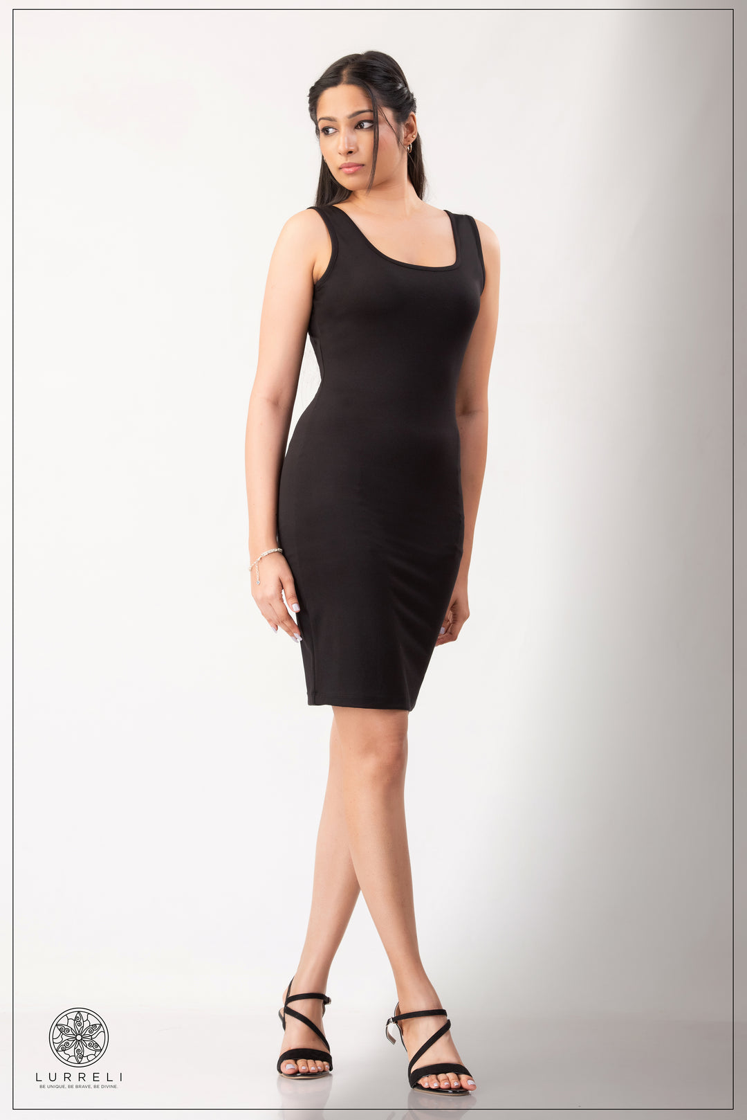 Sleeveless Bodycon Midi Tank Sheath Knee Length Dress – view 6 – Lurreli